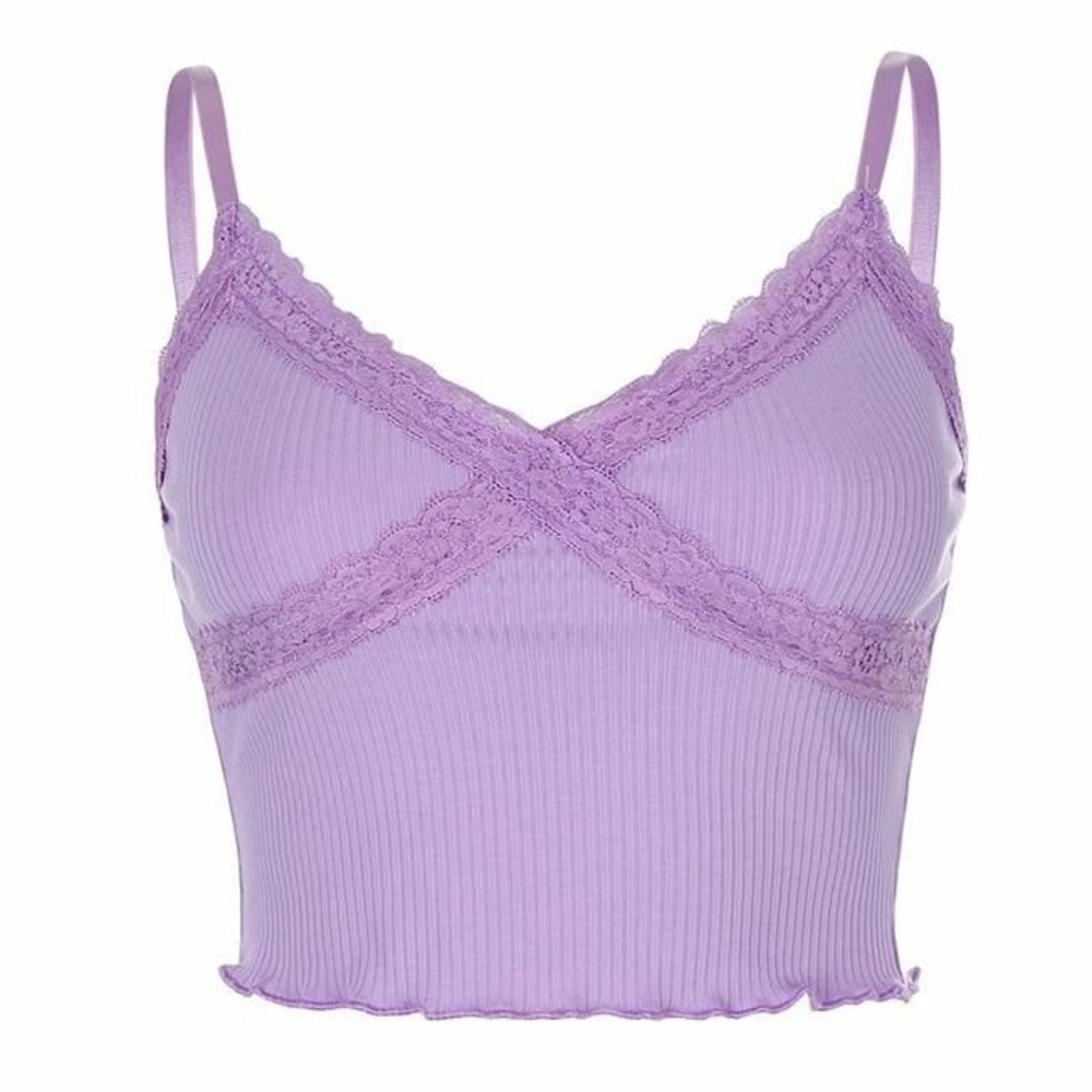 Y2K Purple Crop Top (Size Small)